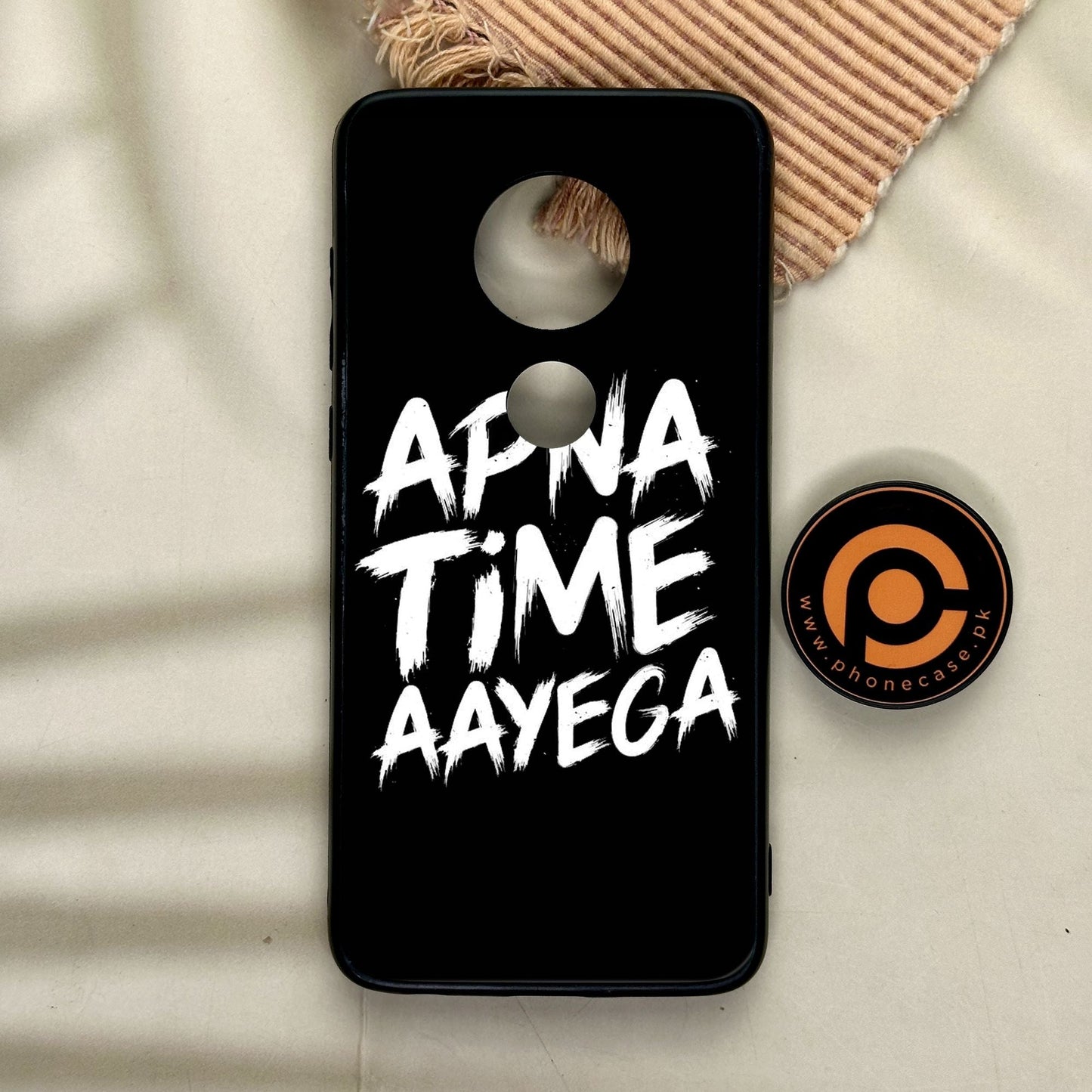 Motorola Moto G7 - Apna Time Ayega - Premium Metal Printed Soft Bumper Shock Proof Case