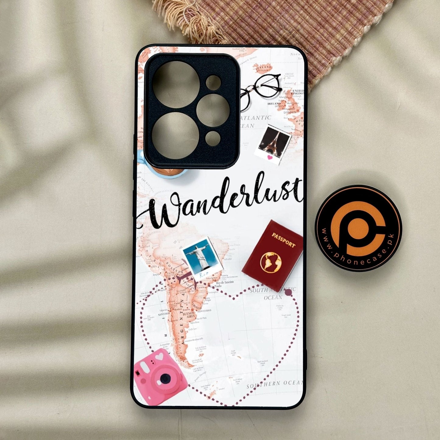 Realme 15 - World Journey - Premium Metal Printed Soft Bumper Shock Proof Case