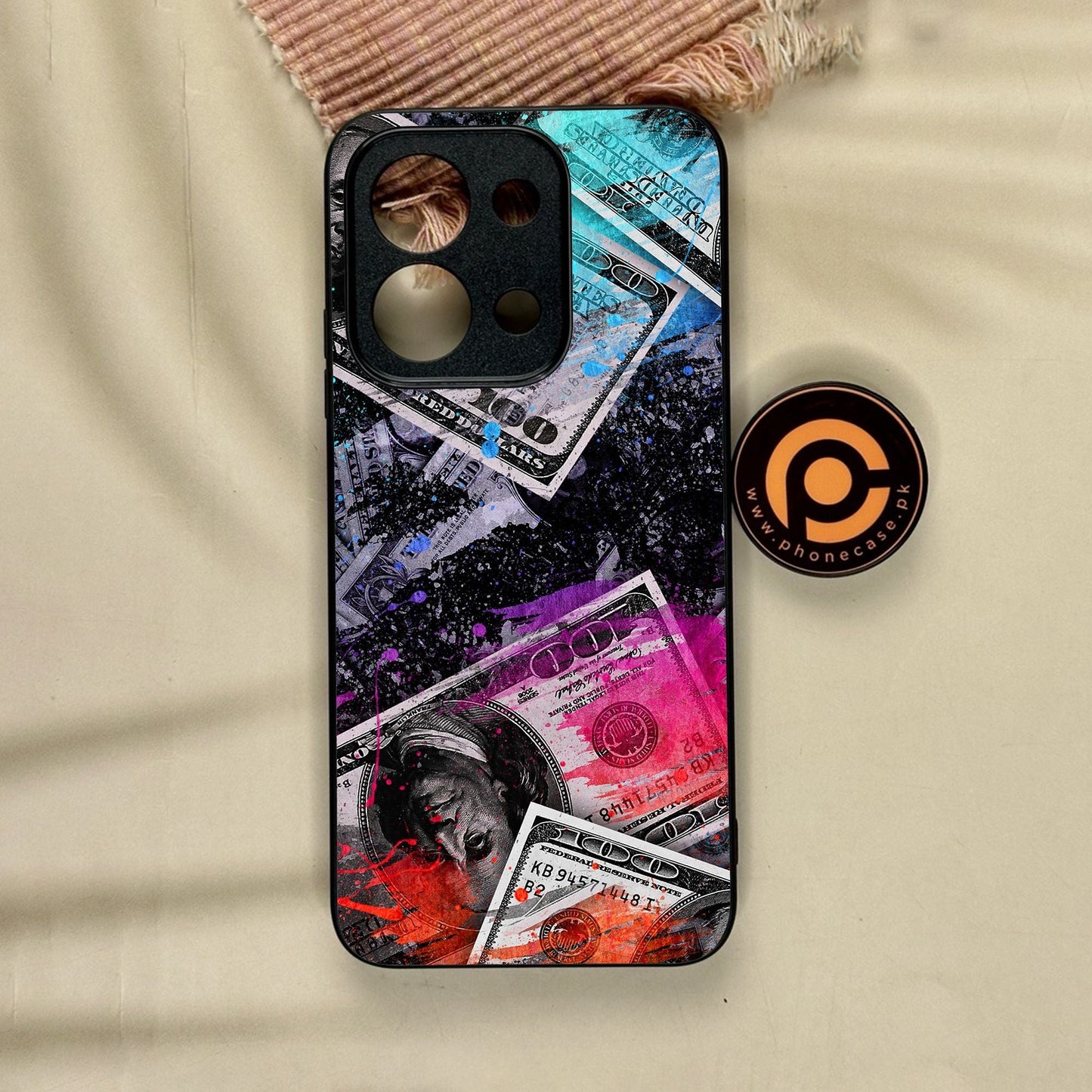 Xiaomi Redmi 15C - Dollar Design 4 - Premium Metal Printed Soft Bumper Shock Proof Case