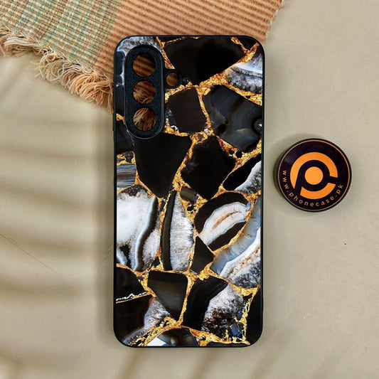 Samsung Galaxy A17 - Black Marble Design 5 - Premium Metal Printed Soft Bumper Shock Proof Case