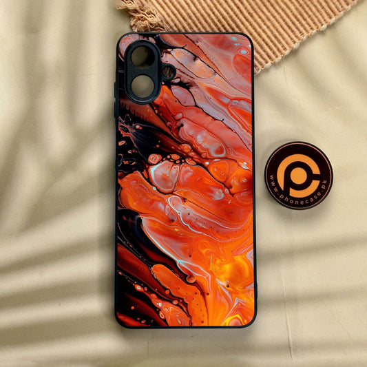 Samsung Galaxy A07 - Liquid Marble Design 4 - Premium Metal Printed Soft Bumper Shock Proof Case