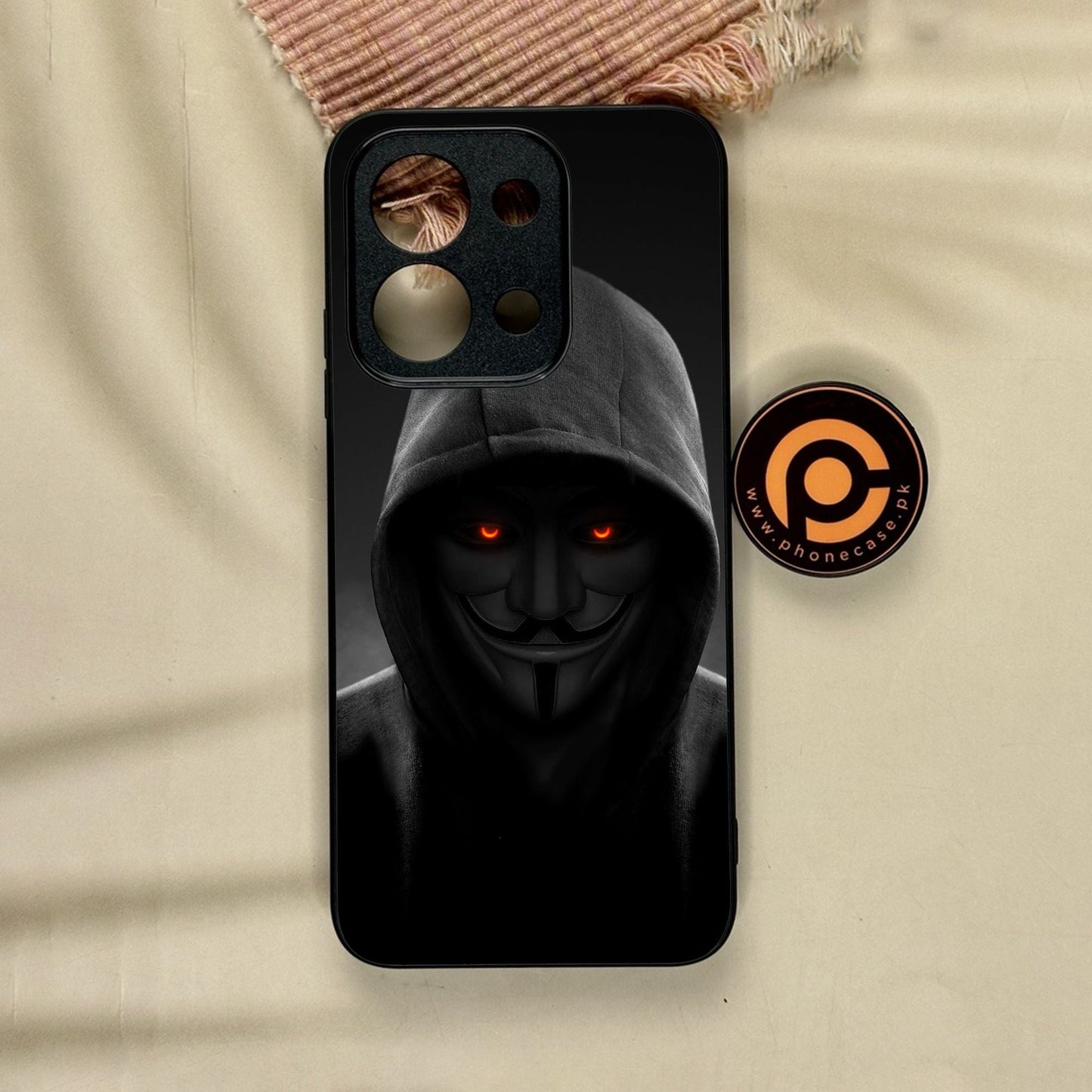 Xiaomi Redmi 15C - Anonymous 2.0 Design 4 - Premium Metal Printed Soft Bumper Shock Proof Case