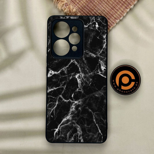 Realme 15 - Black Marble Design 4 - Premium Metal Printed Soft Bumper Shock Proof Case