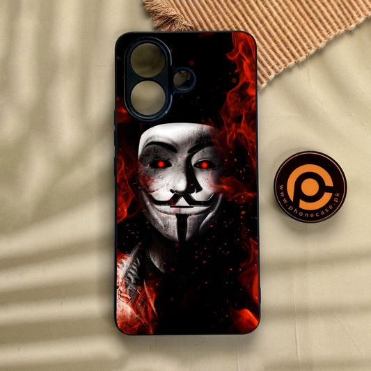 Vivo V60 Lite  - Anonymous 2.0 Design 7 - Premium Metal Printed Soft Bumper Shock Proof Case