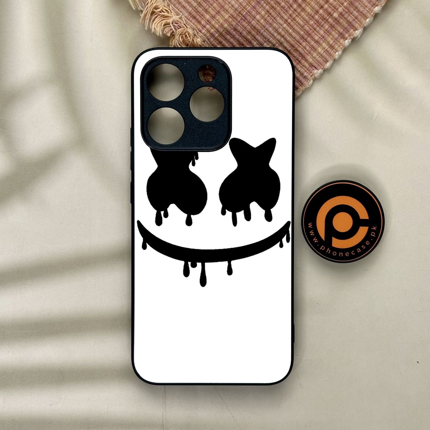 Realme 15T - Marshmello Face - Premium Metal Printed Soft Bumper Shock Proof Case