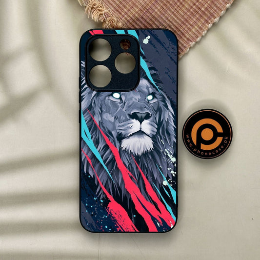 Realme 15T - Abstract Animated Lion - Premium Metal Printed Soft Bumper Shock Proof Case
