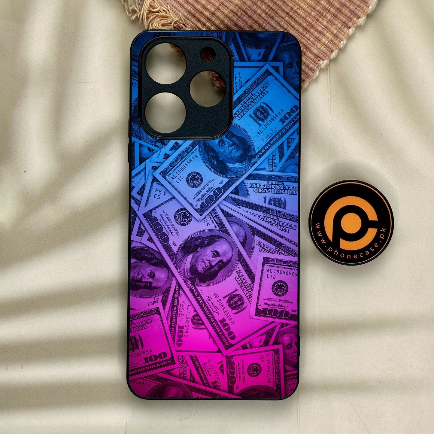 Realme Note 70 - Dollar Design 3 - Premium Metal Printed Soft Bumper Shock Proof Case