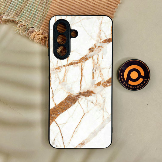 Samsung Galaxy A17 - White Design 4 - Premium Metal Printed Soft Bumper Shock Proof Case