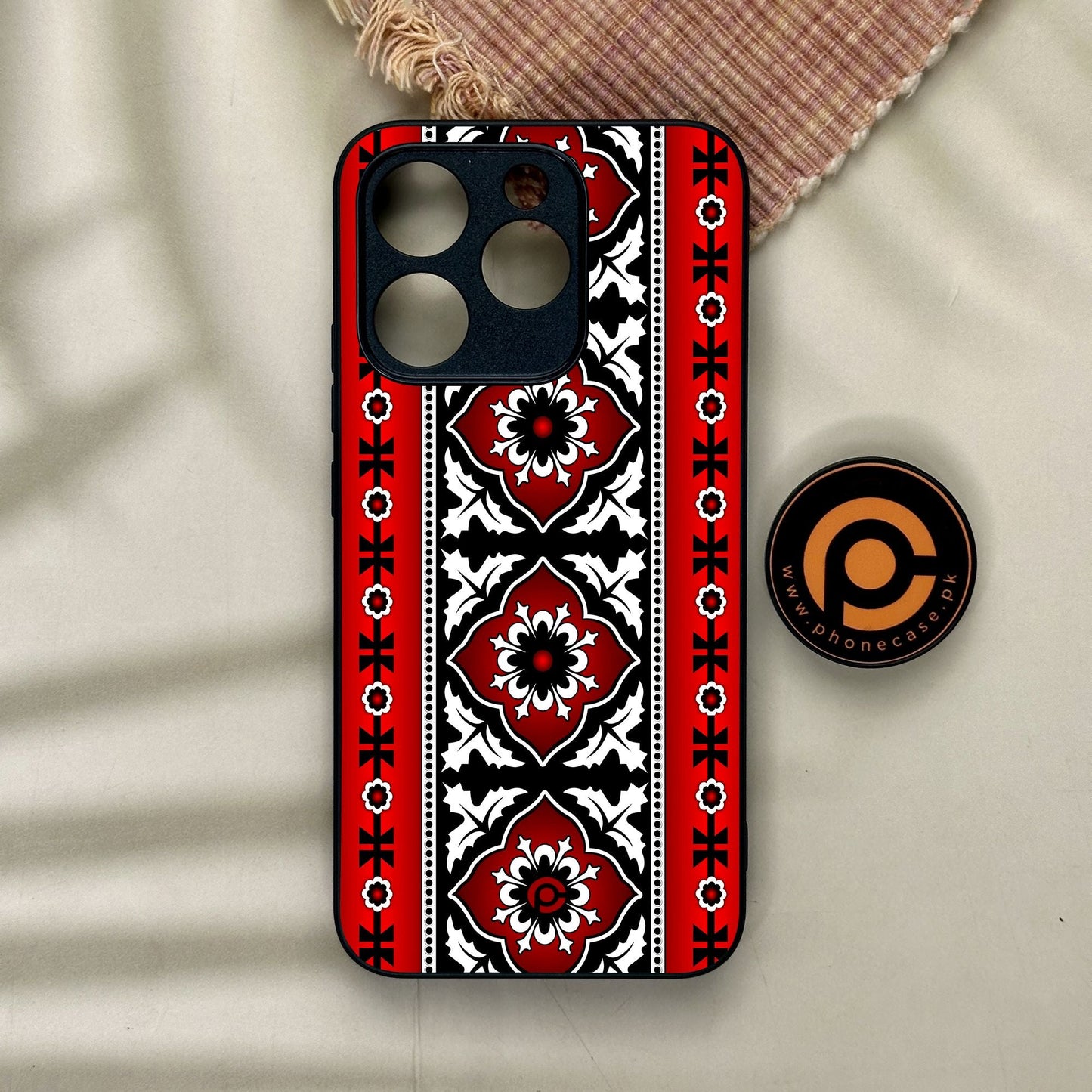 Realme 15T - Ajrak Design 1 - Premium Metal Printed Soft Bumper Shock Proof Case