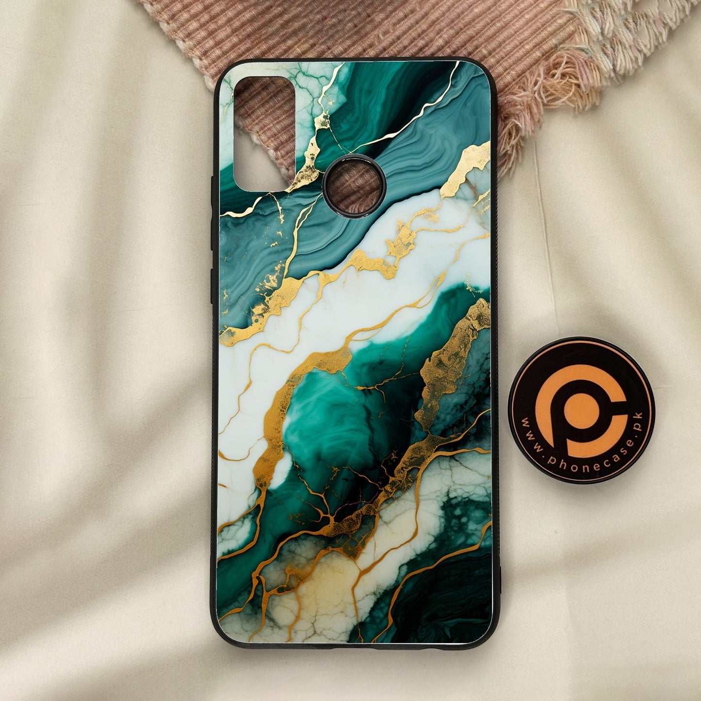 Honor 9X Lite - Liquid Design 3 - Premium Metal Printed Soft Bumper Shock Proof Case