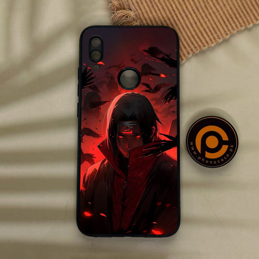 Redmi Note 7 - Red Rings Itachi - Premium Metal Printed Soft Bumper Shock Proof Case