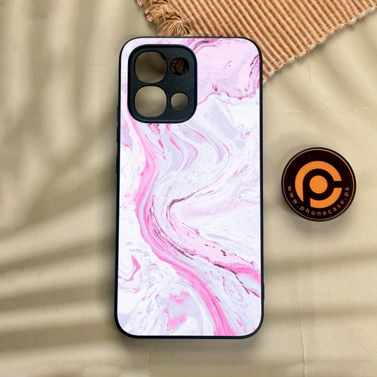 Oppo A6 Pro - Pink Design 1 - Premium Metal Printed Soft Bumper Shock Proof Case