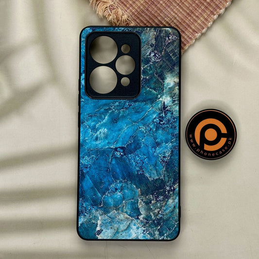 Realme 15 - Blue Marble Design 10 - Premium Metal Printed Soft Bumper Shock Proof Case
