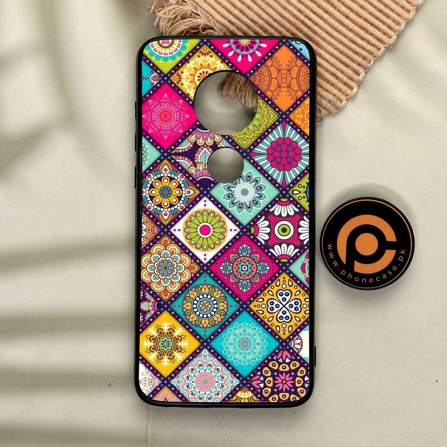 Motorola Moto G7 - Mandala Art Design - Premium Metal Printed Soft Bumper Shock Proof Case