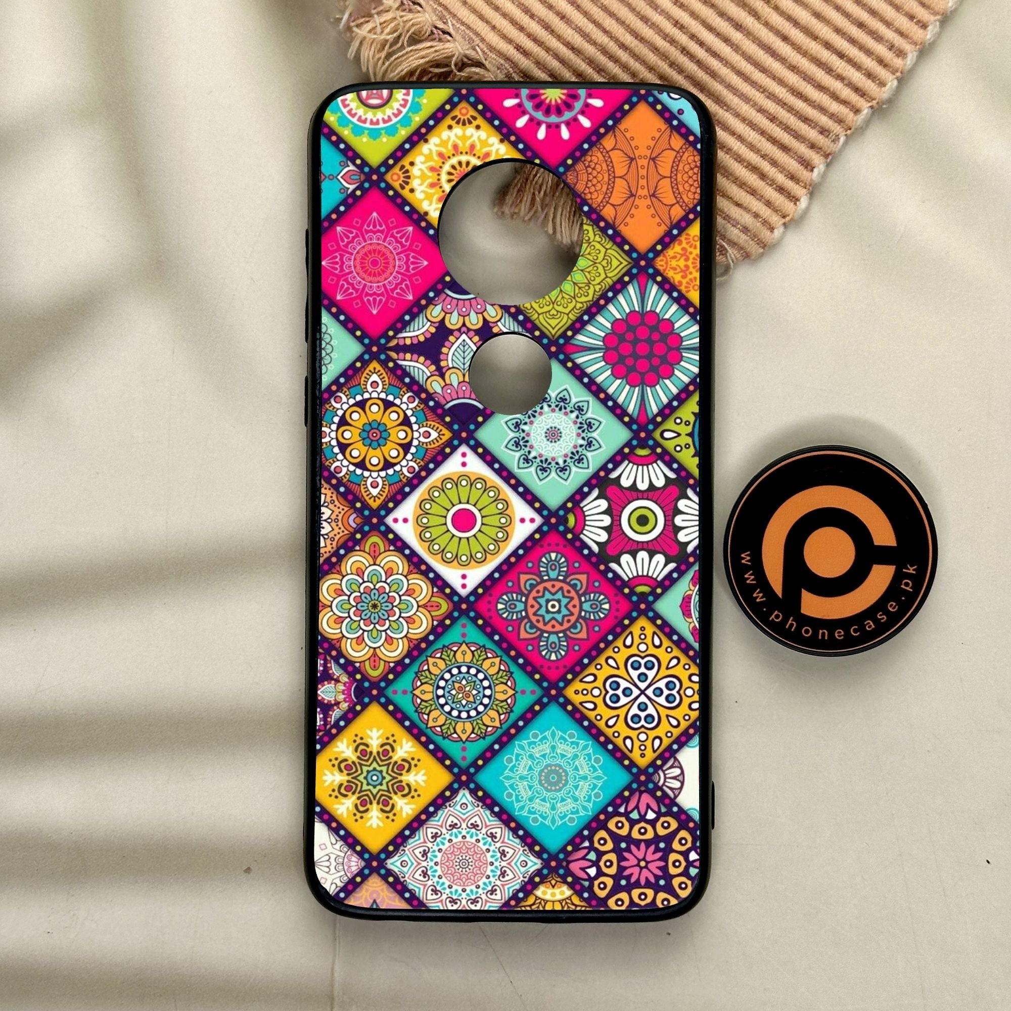 Motorola Moto G7 - Mandala Art Design - Premium Metal Printed Soft Bumper Shock Proof Case
