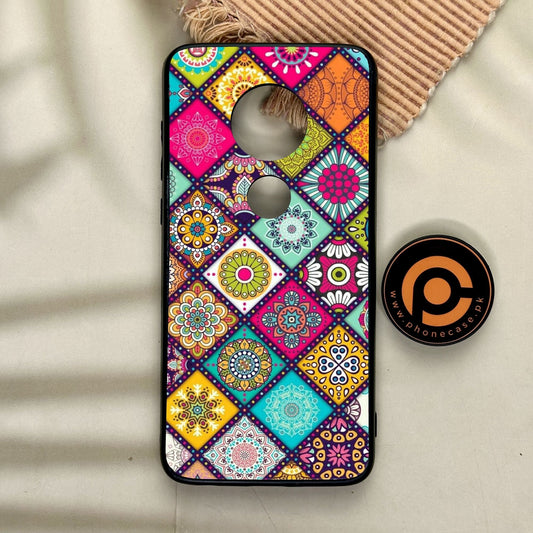 Motorola Moto G7 - Mandala Art Design - Premium Metal Printed Soft Bumper Shock Proof Case