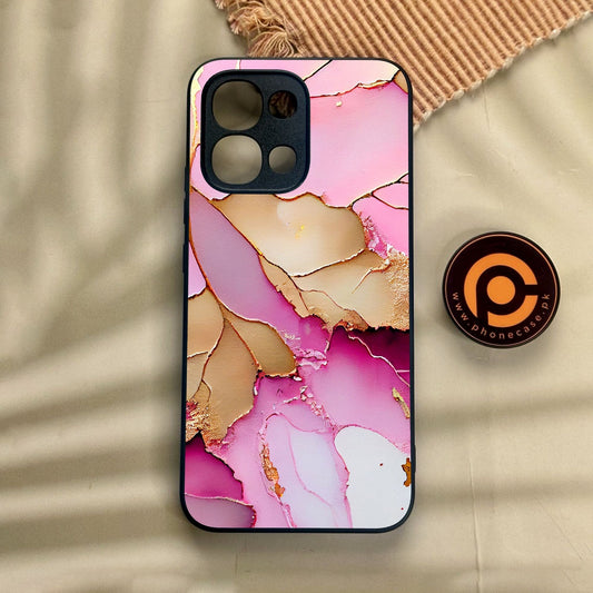 Oppo A6 Pro - Pink Marble 2.0 Design 4 - Premium Metal Printed Soft Bumper Shock Proof Case