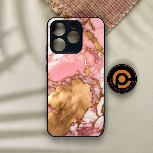 Realme 15T - Pink Marble 2.0 Design 7 - Premium Metal Printed Soft Bumper Shock Proof Case
