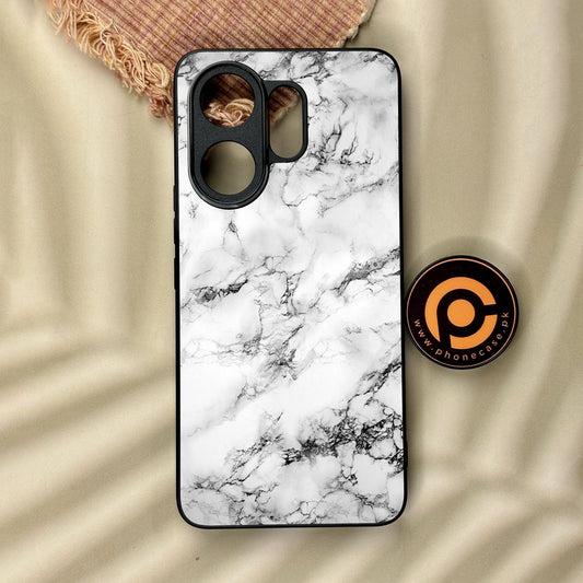 Vivo V60 - White Design 7 - Premium Metal Printed Soft Bumper Shock Proof Case