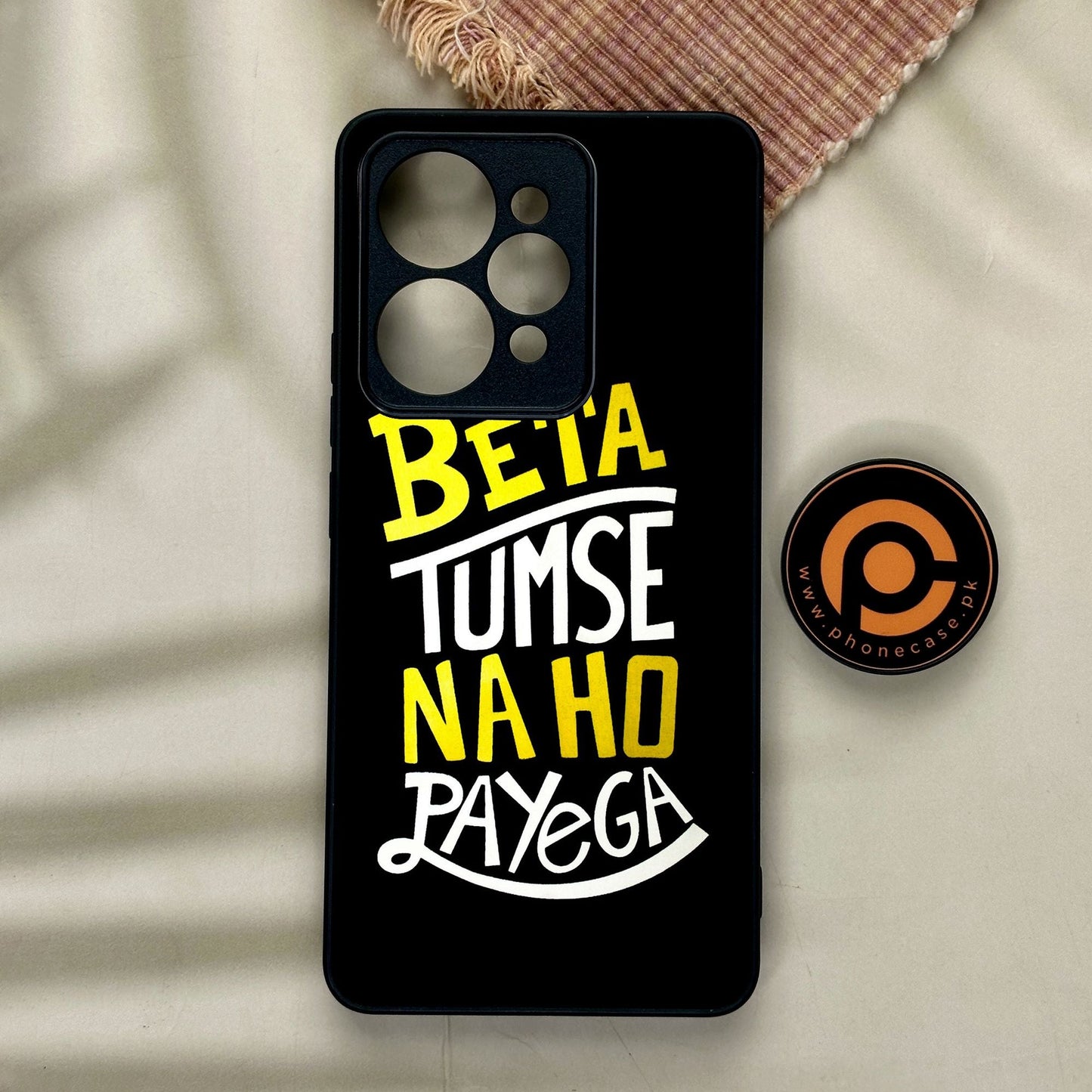 Realme 15 Pro - Beta Tum Se Na Ho - Premium Metal Printed Soft Bumper Shock Proof Case