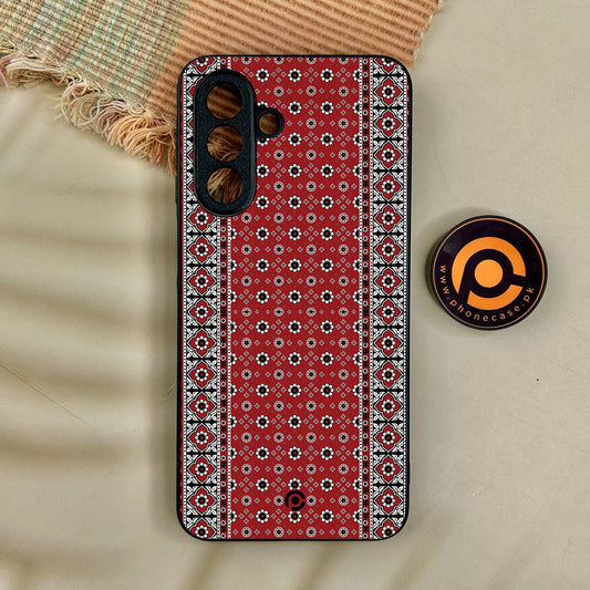 Samsung Galaxy A17 - Ajrak Design 12 - Premium Metal Printed Soft Bumper Shock Proof Case
