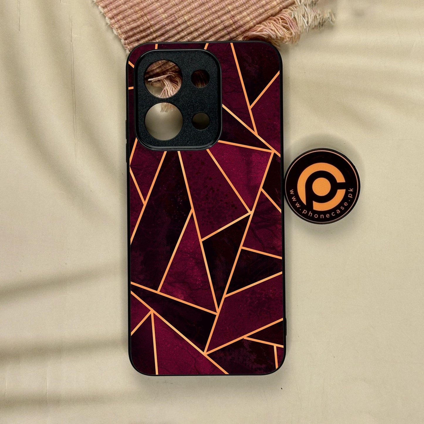 Xiaomi Redmi 15C - Geometric Design 7 - Premium Metal Printed Soft Bumper Shock Proof Case