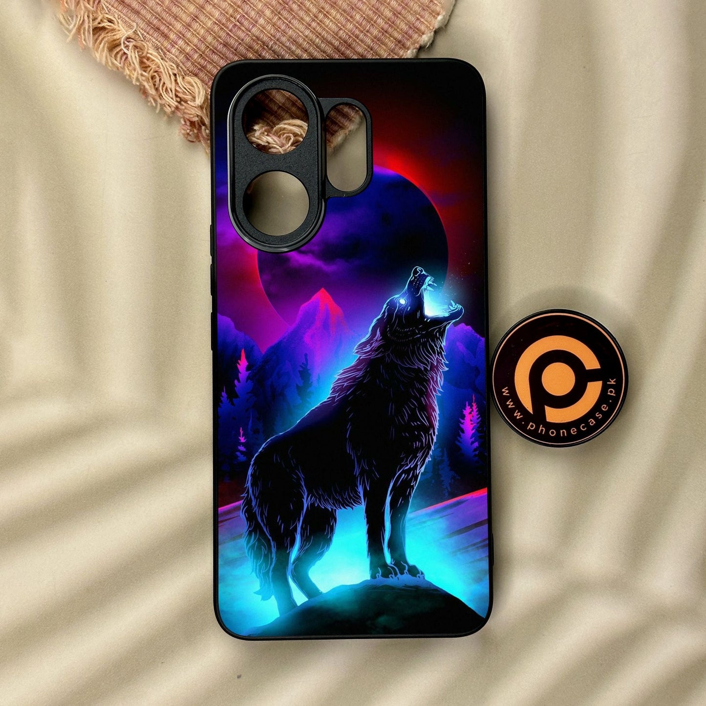 Vivo V60 - Wolf Design 2 - Premium Metal Printed Soft Bumper Shock Proof Case