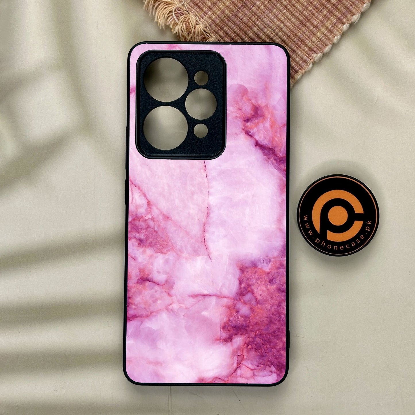 Realme 15 - Pink Design 5 - Premium Metal Printed Soft Bumper Shock Proof Case