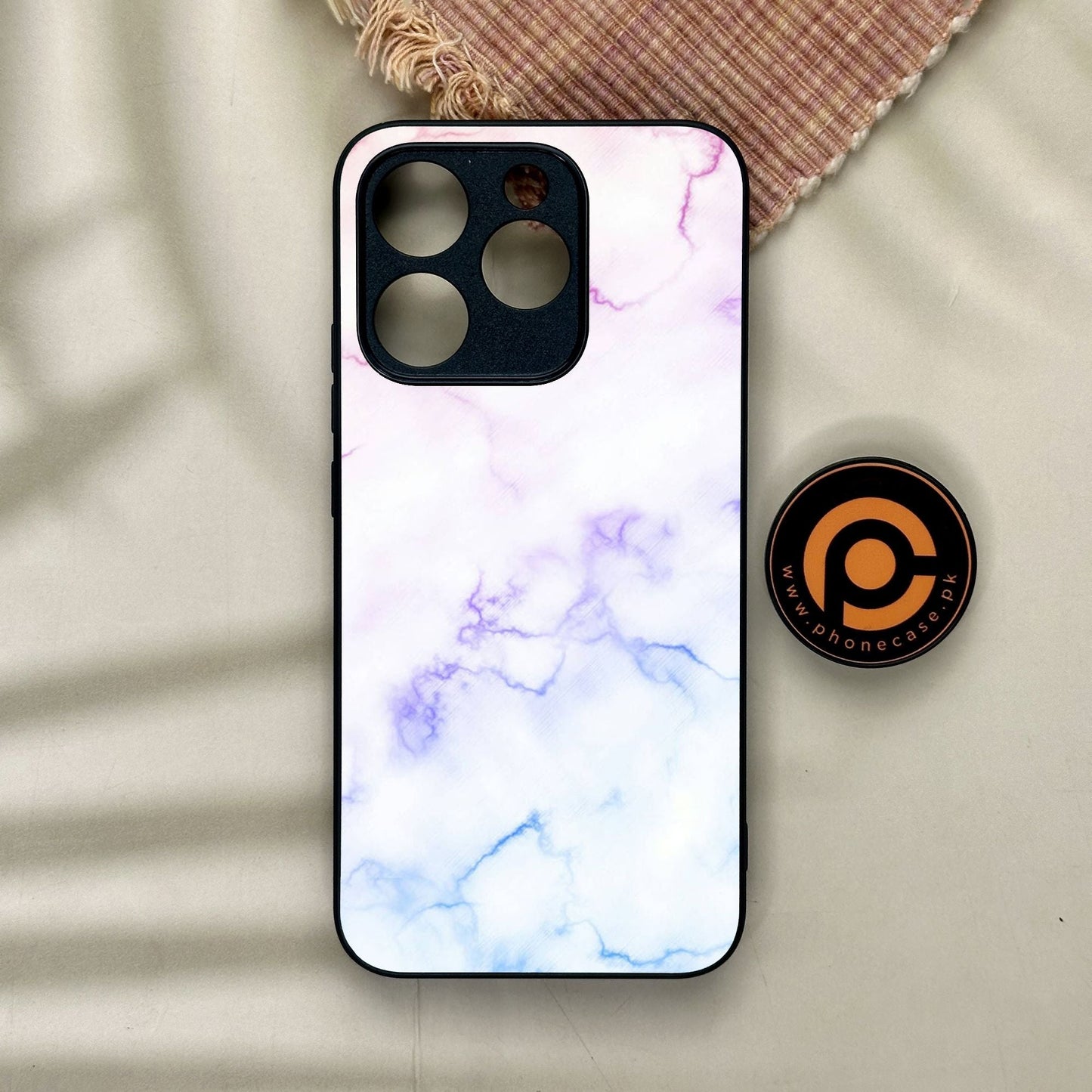 Realme 15T - White Design 2 - Premium Metal Printed Soft Bumper Shock Proof Case