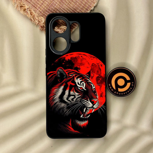 Vivo V60 - Tiger 2.0 Design 8 - Premium Metal Printed Soft Bumper Shock Proof Case