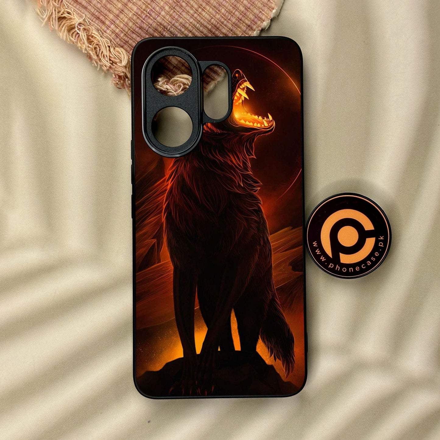 Vivo V60 - Wolf Design 6 - Premium Metal Printed Soft Bumper Shock Proof Case