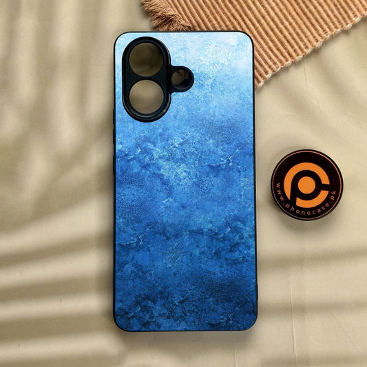 Vivo V60 Lite  - Blue Marble Design 2 - Premium Metal Printed Soft Bumper Shock Proof Case