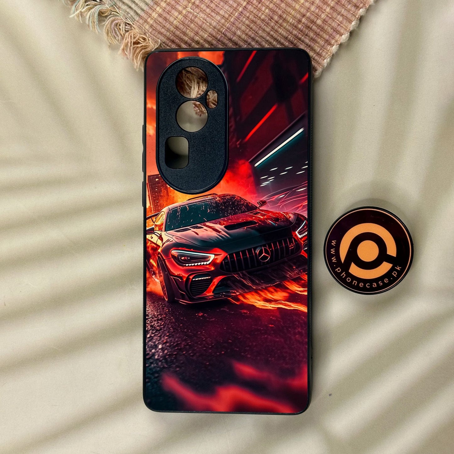 Oppo Reno 10 Pro Plus - Racing Design 3 - Premium Metal Printed Soft Bumper Shock Proof Case