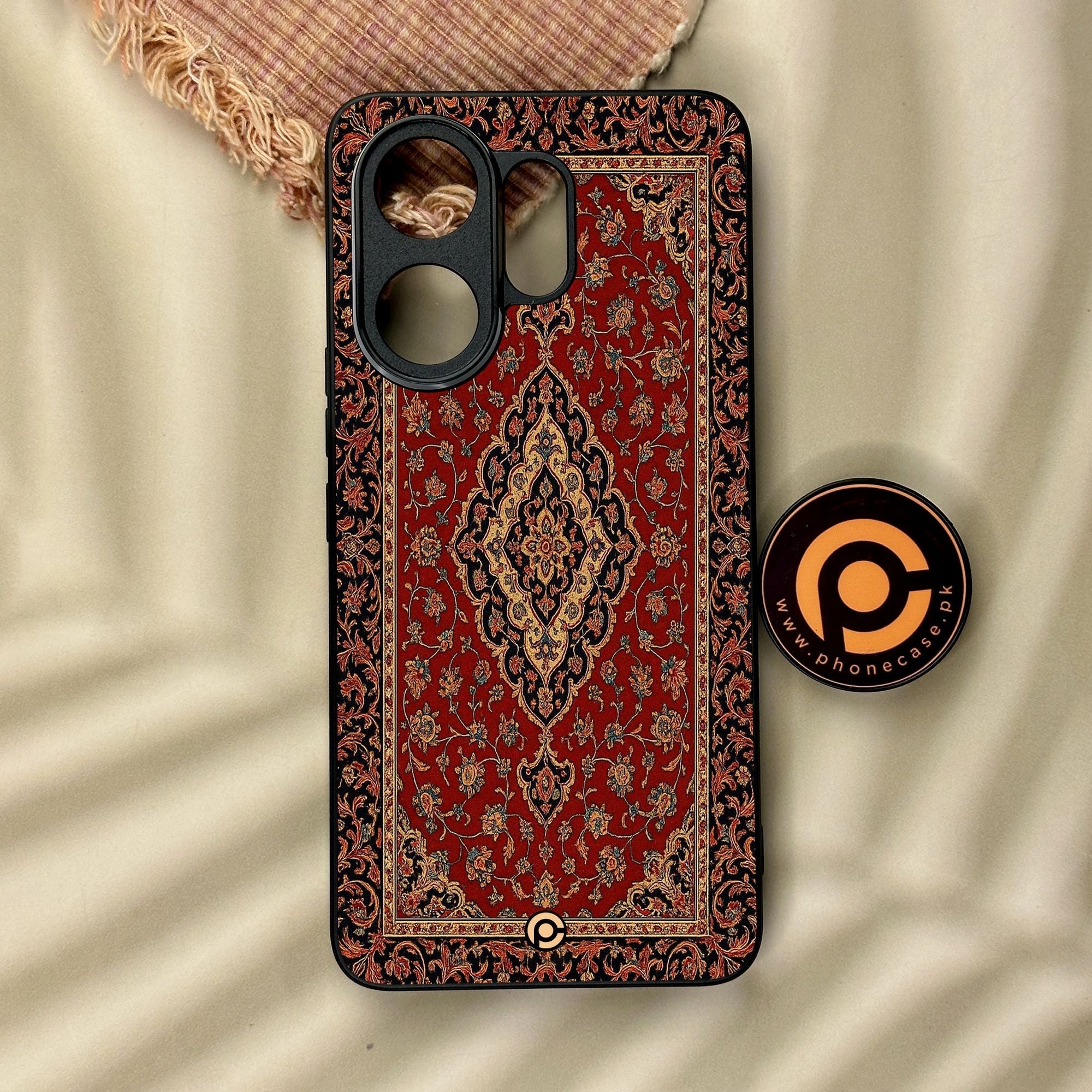Vivo V60 - Persian Rug Design 1 - Premium Metal Printed Soft Bumper Shock Proof Case