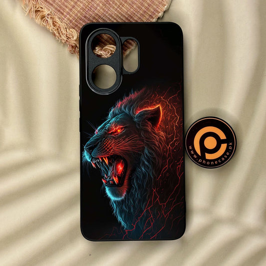 Vivo V60 - Tiger 2.0 Design 6 - Premium Metal Printed Soft Bumper Shock Proof Case