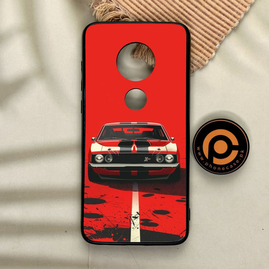 Motorola Moto G7 - Classic Racer Vibes - Premium Metal Printed Soft Bumper Shock Proof Case