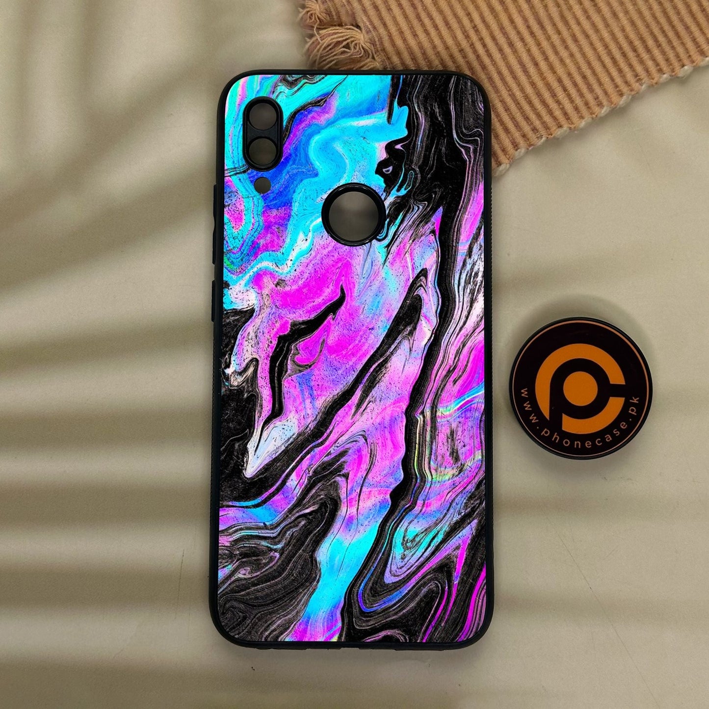 Redmi Note 7 - Cosmic Inferno - Premium Metal Printed Soft Bumper Shock Proof Case