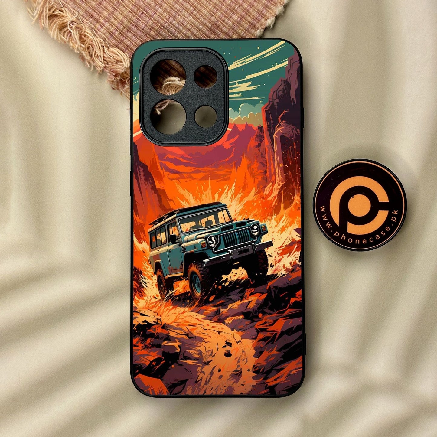 OnePlus 13s - Jeep Offroad - Premium Metal Printed Soft Bumper Shock Proof Case
