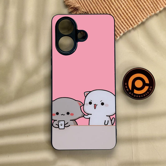 Vivo V60 Lite  - Cute Bubu Dudu Design 2 - Premium Metal Printed Soft Bumper Shock Proof Case