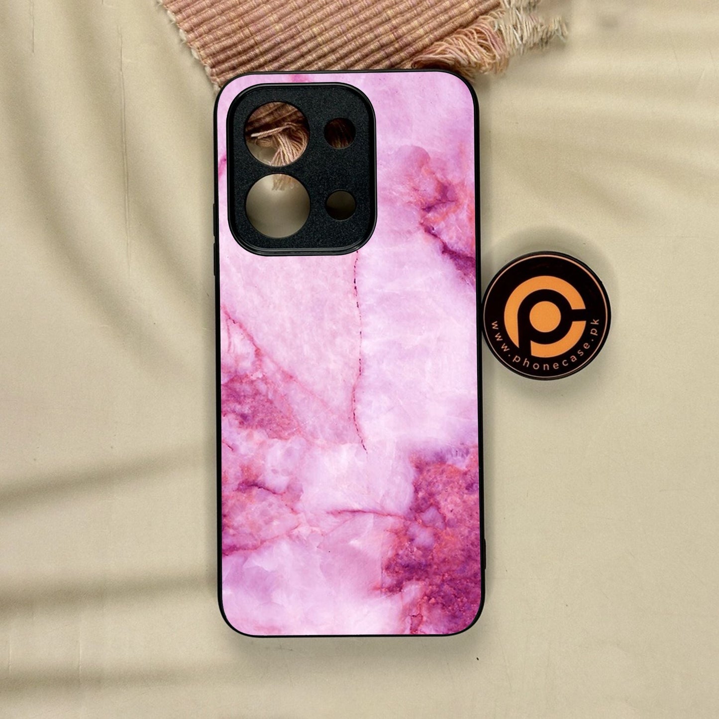 Xiaomi Redmi 15C - Pink Design 5 - Premium Metal Printed Soft Bumper Shock Proof Case