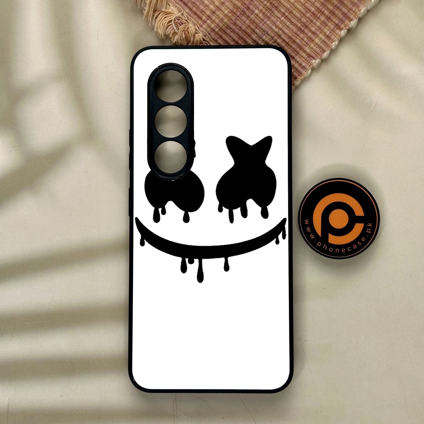 Itel S25 - Marshmello Face - Premium Metal Printed Soft Bumper Shock Proof Case