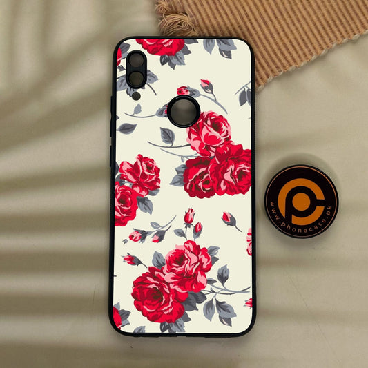 Redmi Note 7 - Floral Series Design 8 - Premium Metal Printed Soft Bumper Shock Proof Case