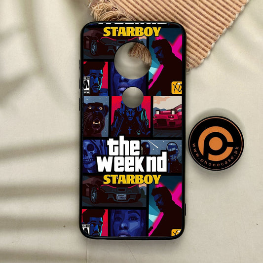 Motorola Moto G7 - The Weeknd Star Boy - Premium Metal Printed Soft Bumper Shock Proof Case