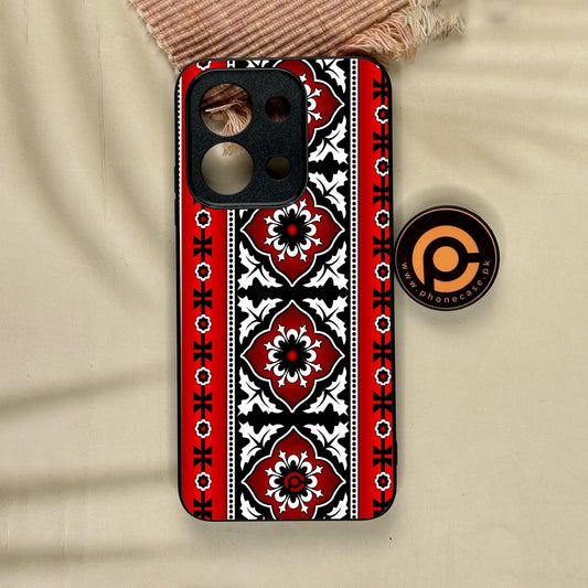 Xiaomi Redmi 15C - Ajrak Design 1 - Premium Metal Printed Soft Bumper Shock Proof Case