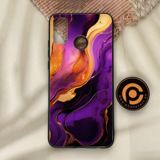 Honor 9X Lite - Liquid Design 5 - Premium Metal Printed Soft Bumper Shock Proof Case