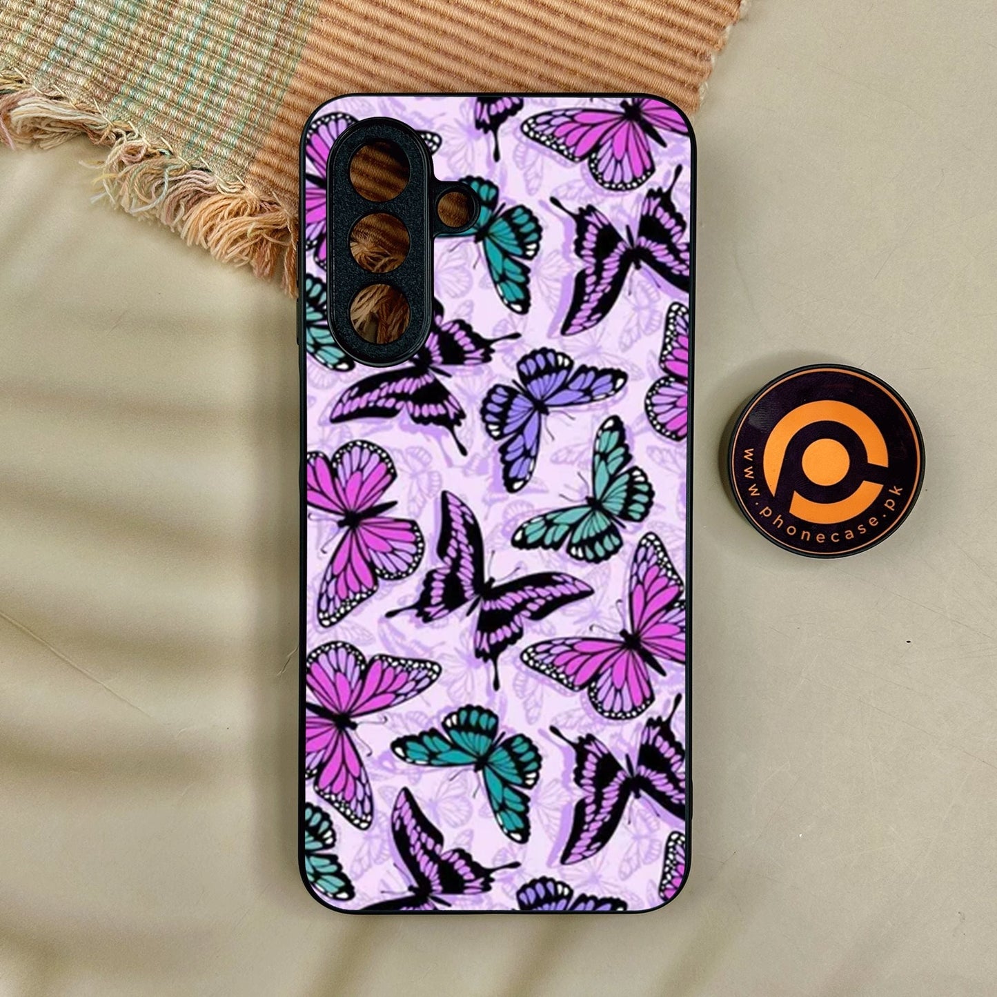 Samsung Galaxy A17 - Butterflies Design 10 - Premium Metal Printed Soft Bumper Shock Proof Case