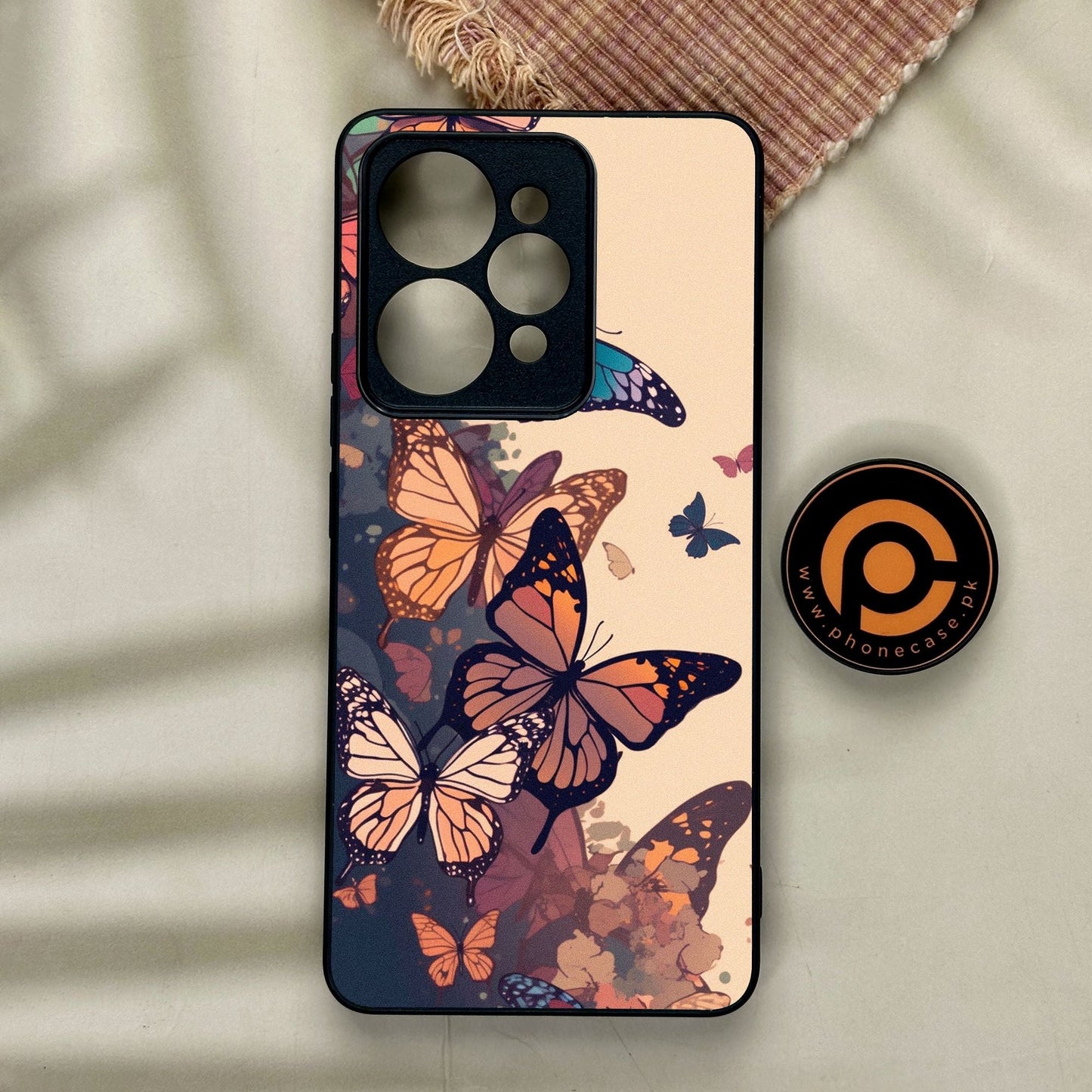 Realme 15 - Butterflies Design 6 - Premium Metal Printed Soft Bumper Shock Proof Case