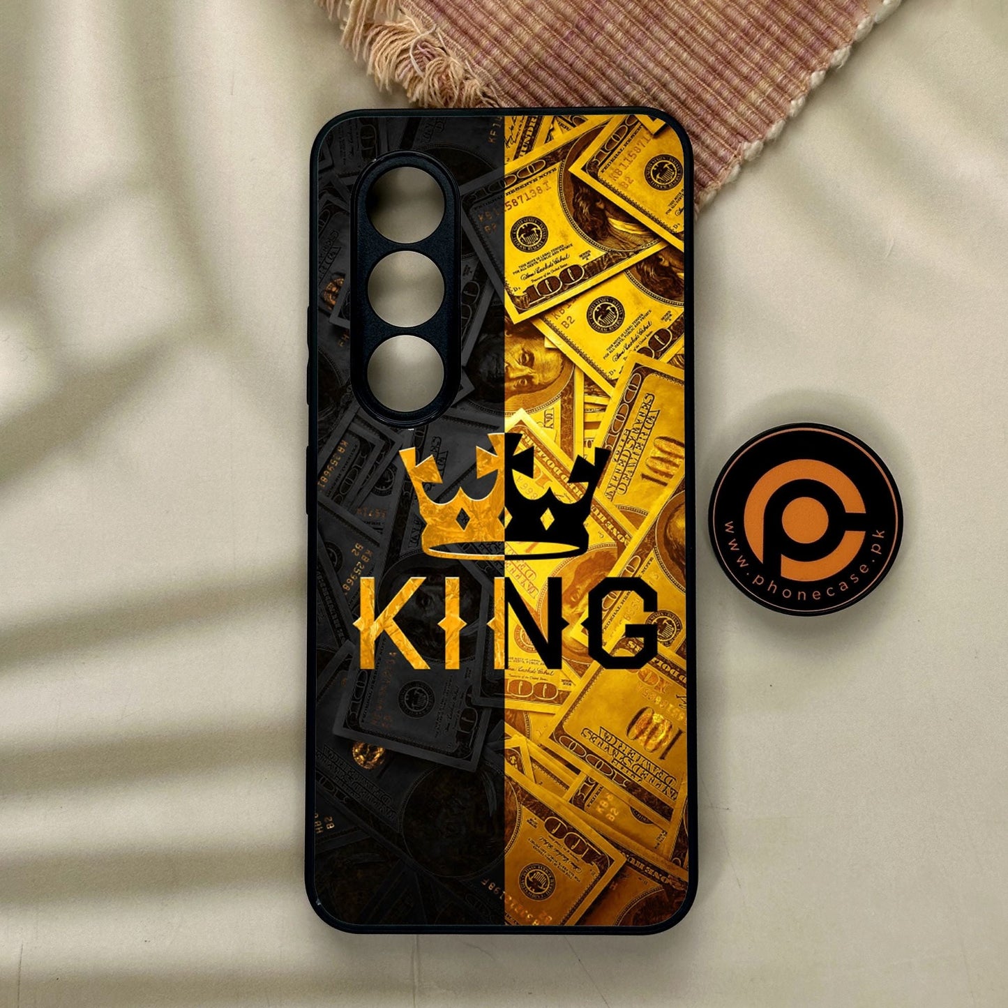 Itel S25 - King Design 9 - Premium Metal Printed Soft Bumper Shock Proof Case