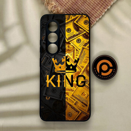 Itel S25 - King Design 9 - Premium Metal Printed Soft Bumper Shock Proof Case