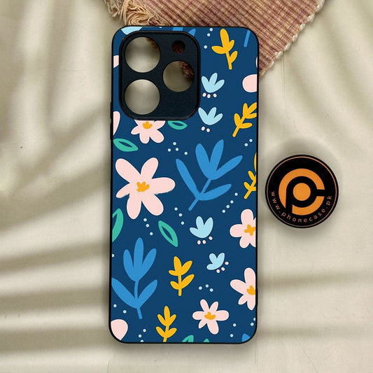 Realme Note 70 - Colorful Flowers - Premium Metal Printed Soft Bumper Shock Proof Case